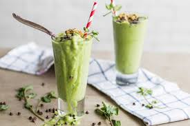 Minty Green Protein Smoothie Shake